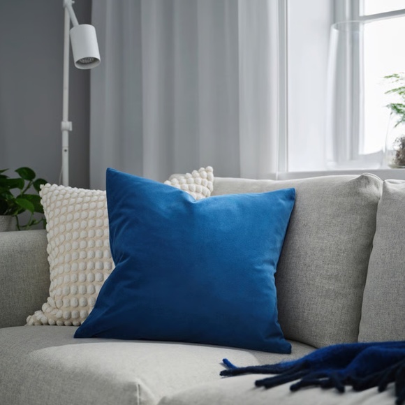 IKEA SANELA Cushion Cover, Blue, 20”x20” (405.909.30) NEW - Picture 3 of 3